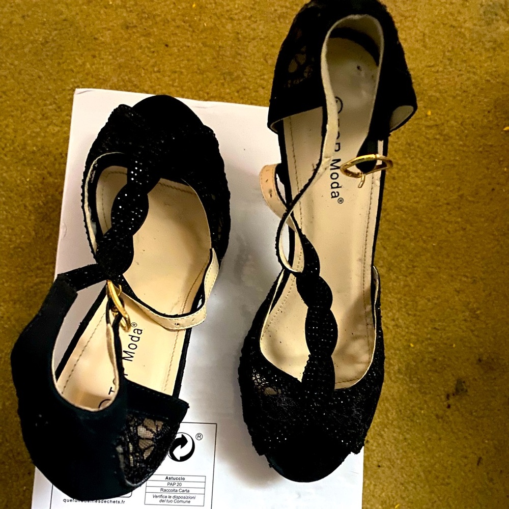 Glittery high heel stilettos